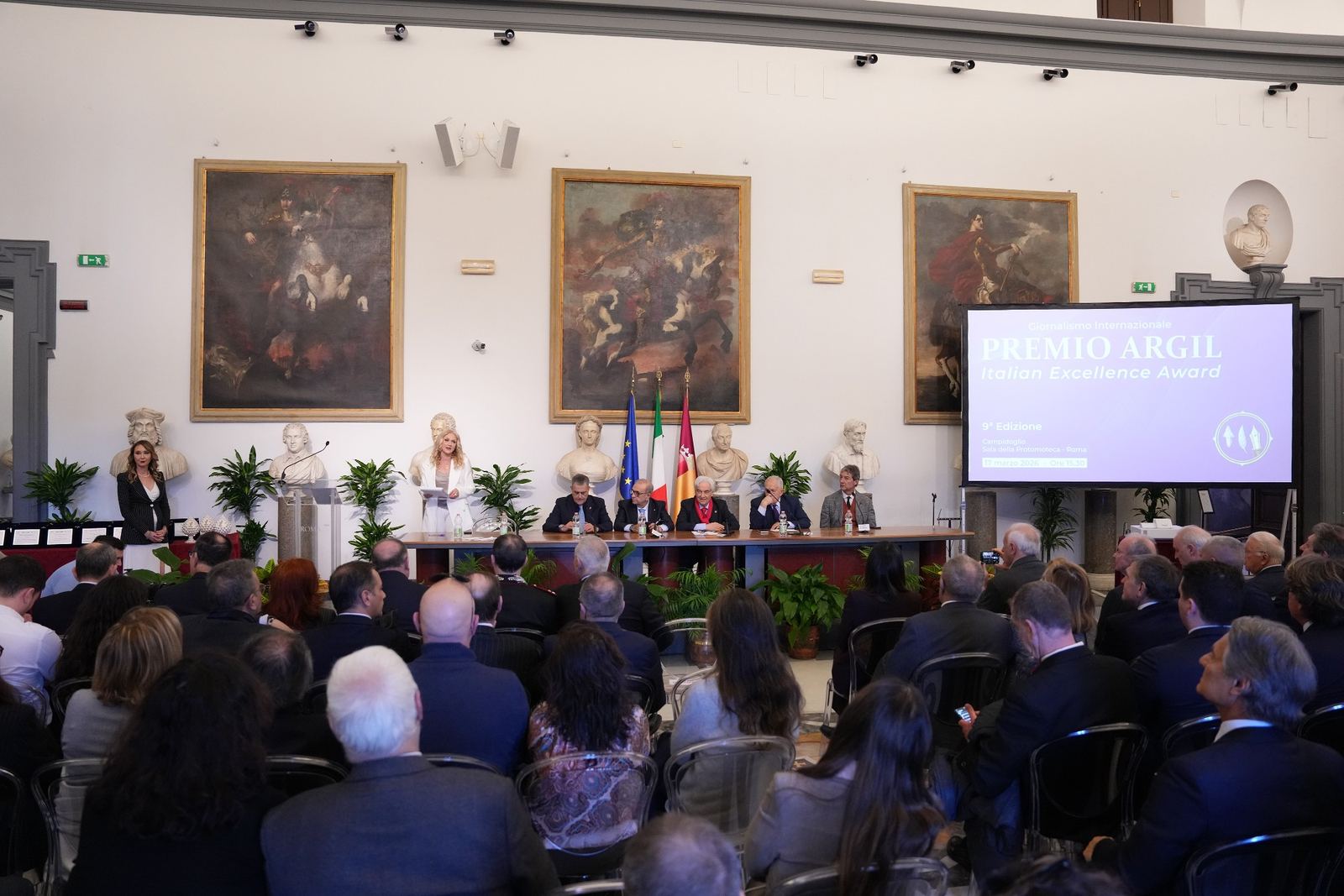 La Sala della Protomoteca in Campidoglio durante la IX edizione del Premio ARGIL